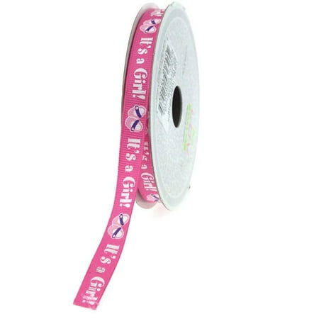 - Its A Girl Shoe Grosgrain Ribbon, 3/8-inch, 10-yard, Hot Pink
