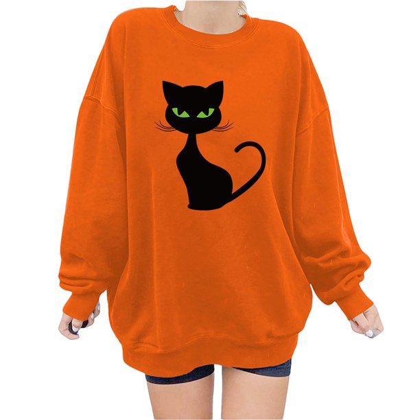 Sudadera Para Mujer Moda Estampado Cuello Redondo Pullover Tops Manga Larga Cómoda Blusa Sudadera Odeerbi ODB126965