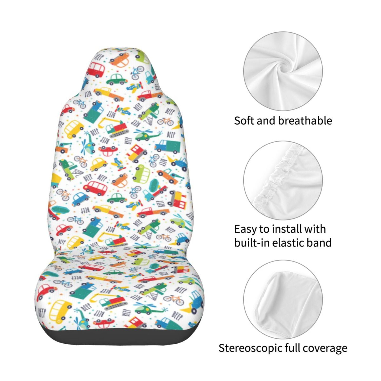 Naloa Transport1 Car Seat Covers Universal Front Seat Coves for Car Accessories ,Padded Car Covers for Automotive, SUV, Truck, and Van