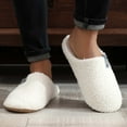 thumbnail image 6 of Women'S Slipper Solid Color Indoor Outdoor House Slipper Fuzzy Fluffy House Shoes Slip On Comfort Footwear Cute Flat Slides White US: 6.5, 6 of 9