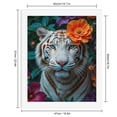 thumbnail image 2 of Paint by Numbers Kit for Adults, White Tiger Floral Display Paint by Numbers, Easy Paint by Numbers Kit for Adults Beginner, DIY Adult Paint by Number Kits on Canvas, Home Decor, 2 of 7