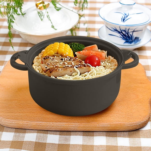 Leodye Ensemble de 6 Bols à Ramen en Fibre pour Nouilles et Résidence Étudiante Usage Quotidien, Comprend : Fourchette, Cuillère, Baguettes -8.3*4.9 Po
