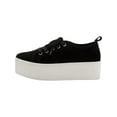 thumbnail image 3 of Aqua Womens Piper Canvas Fashion Platform Sneakers Black 6.5 Medium (B,M), 3 of 3