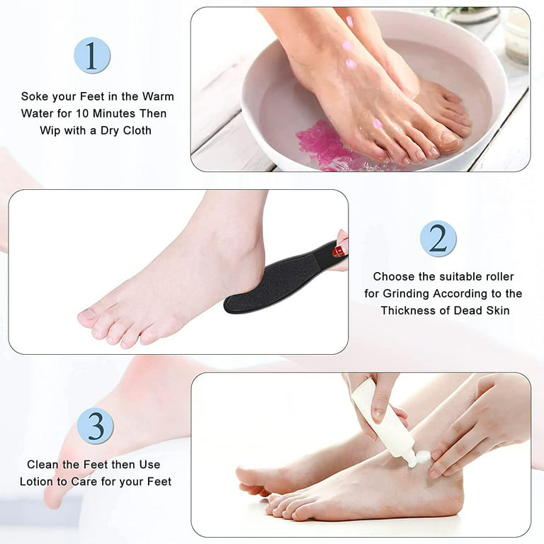 Electric Callus Remover for Foot Rechargeable Electronic Foot File 13 in 1  Professional Pedicure Tools Foot Care Perfect for Dead Hard Cracked and  Dead Skin with 3 Roller Heads 2 Speed Battery Display 