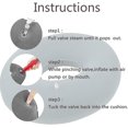 thumbnail image 3 of Cojín de asiento inflable, cojín redondo ortopédico, asiento suave con bomba para hemorroides inflamatorias, dolor de coxis, quiste (gris), 3 of 5