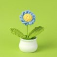 thumbnail image 1 of Girasol de lana de punto en maceta con flores artificiales para estudio, decoración de escritorio, temporada de graduación, regalo del día del maestro, 1 of 6
