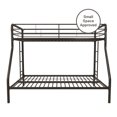DHP Dusty Twin over Full Metal Bunk Bed with Secured Ladders, Black