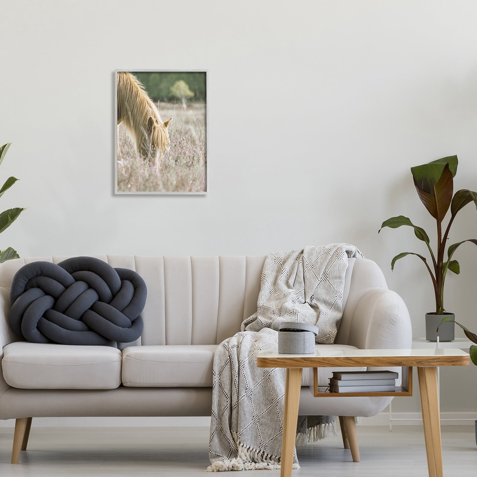 Stupell Industries Peaceful Palomino Horse Grazing Countryside Meadow , 16 x 20, Design by Leah Straatsma
