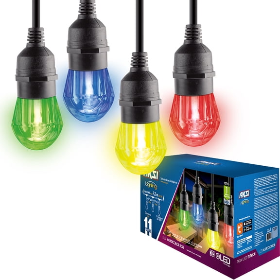 Serie Inteligente Led Rgb Aksi Con 12 Lámparas