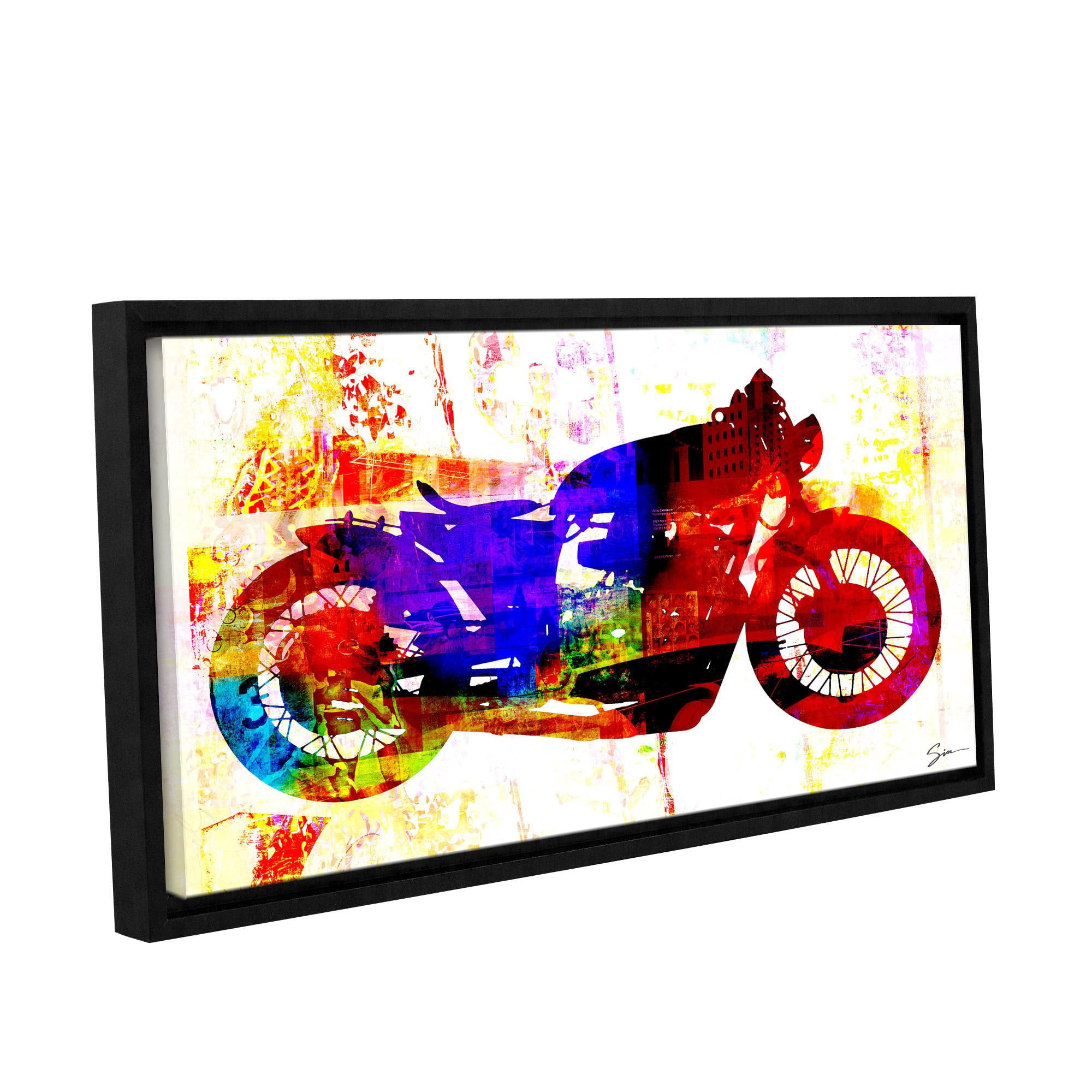 Greg Simanson "Moto III" Floater-Framed Gallery-Wrapped Canvas