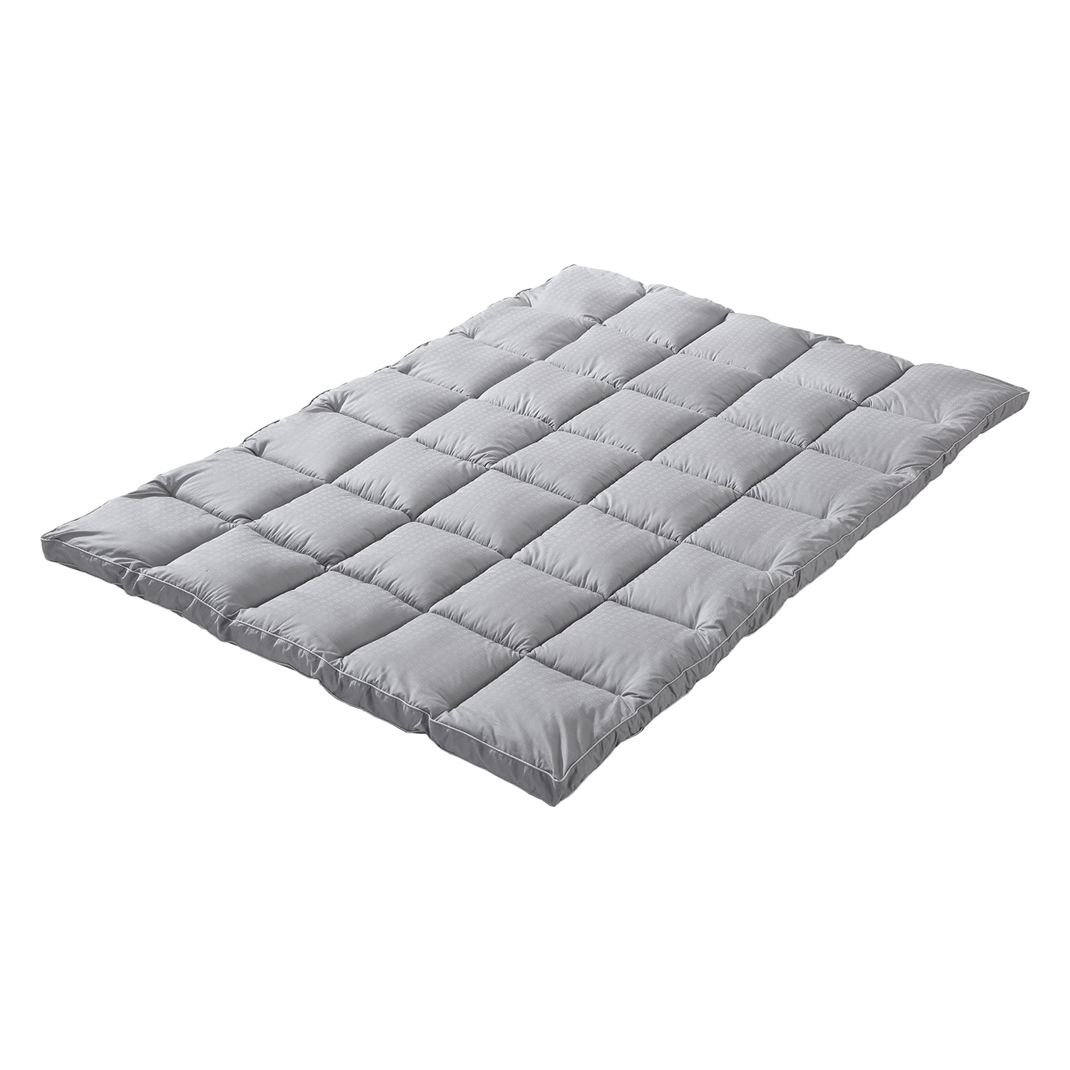 CirclesHome Grey Futon Mattress Toppers With Anti-Slip Anchors - Futon Cover Filled with Plush Down Alternative Fill - Full Size Futon Cover is Soft, Comfortable and Allergy Free (Size: 54 x 75 x 3)