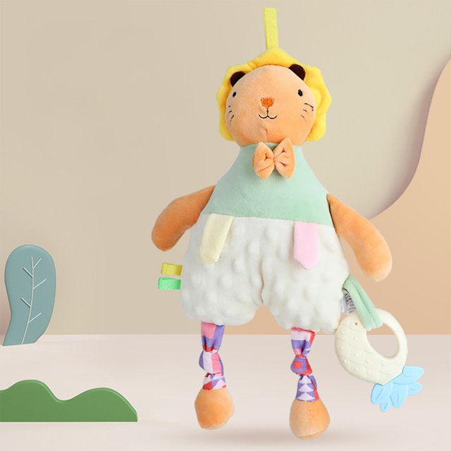 Juguetes de piscina, juguetes para bebés, juguetes para niños pequeños La muñeca relajante con cinta de silicona para los dientes Papel para sonar Pañuelo de bebé de poliéster Para calmar a la muñeca