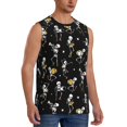 thumbnail image 2 of Kdxio Playing Music Skeletons for Men's Muscle T-shirt,Sleeveless for Workout Running Athletic Gym Lounge Casual, 2 of 5