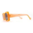thumbnail image 3 of Mod Rectangle Minimal Pop Color Womens Sunglasses Orange Solid Black, 3 of 4