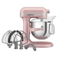 thumbnail image 3 of KitchenAid Bowl-Lift 7 qt Stand Mixer, Dried Rose with Flat Beater, Dough Hook, Whip, 3 of 5