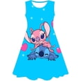 thumbnail image 1 of Disney Stitch Cartoon Print Baby Children Girls Kids Stitch Dress Cute Birthday Party Princess Christmas Dress for Baby Girls7T Gao Jinjia LED, 1 of 1