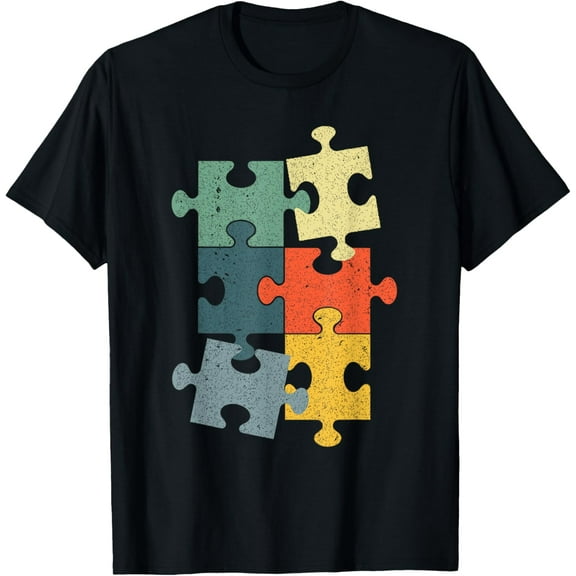 Playful Comfort Tee - Cute Puzzle Piece Design For Men Women Puzzler Jigsaw Puzzle T-Shirt
