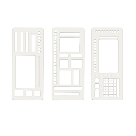 Reusable Plastic Drawing Stencil Set for Journaling Scrapbooking Crafting and DIY Planner Layouts Templates