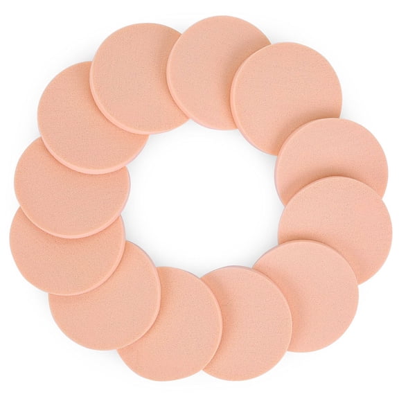 Round Sponge Puff Set 2.2 Inch Facial Powder Puffs Foam Sponges For Liquid Foundation Makeup, Facial Cleansing