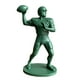 thumbnail image 2 of Football Player Desktop Figurine, metal rolling cart, wooden base, collectible figurine, display decor, home office decor, for dorm room, 6-inch tall, detailed craftsmanship, durable, 2 of 9