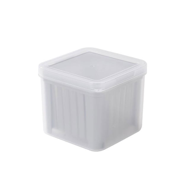 Contenedores de Almacenamiento de Agua Caja de Almacenamiento de Jengibre Y Ajo, Refrigerador con Múltiples Compartimentos, Embalaje de Doble Capa, Caja de Preparación de Drenaje de Smoothie, Caja de