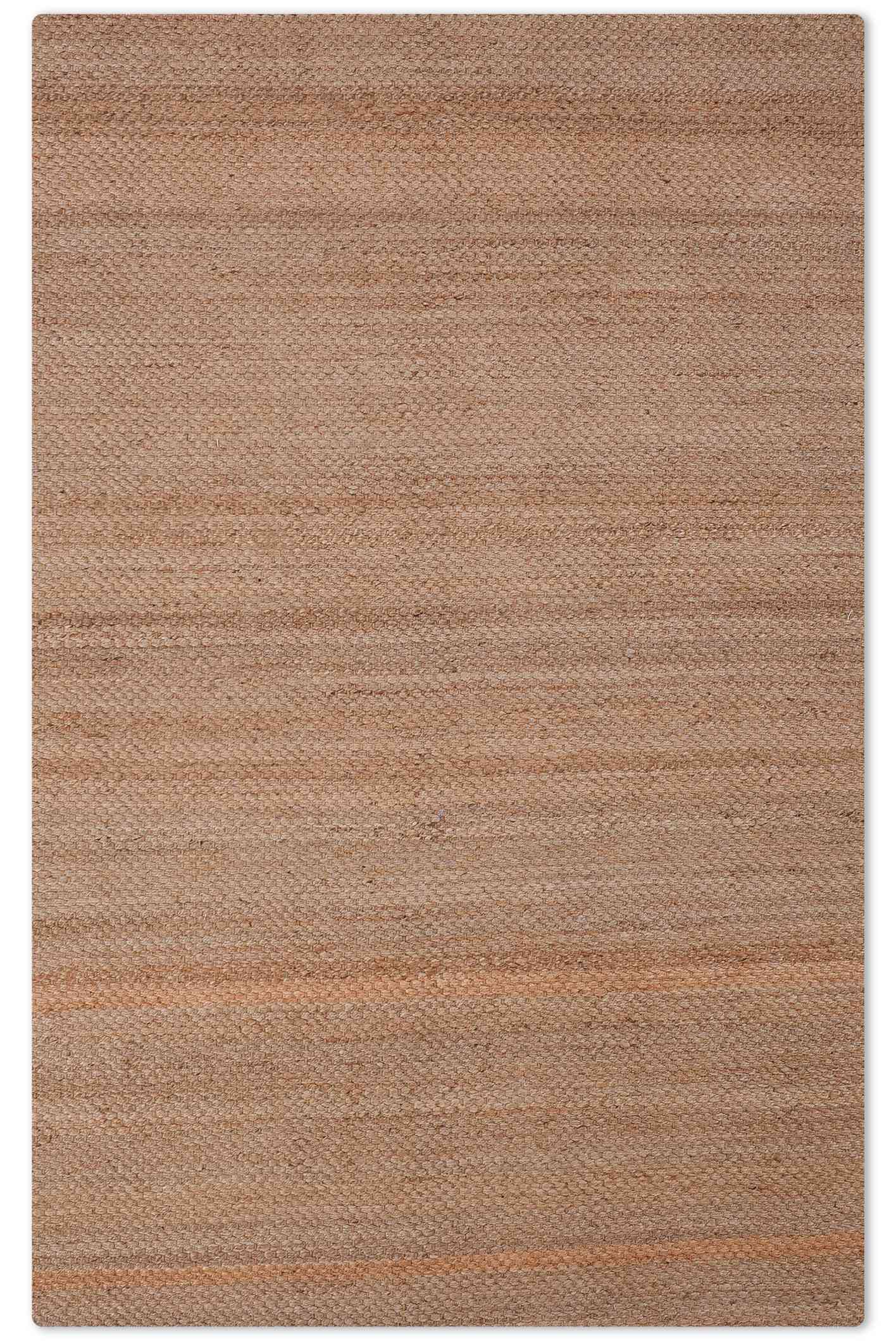 HAND WOVEN JUTE ECO-FRIENDLY AREA RUGS - 6'x9', Rectangle Shape, Camel Color, Solid Plain Pattern, High Pile, Natural Fiber, Outdoor Indoor Handmade Area Rugs for Living Room, Bed Room (J00006)