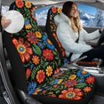 thumbnail image 3 of Uorisanigo Car Seat Covers for Front Seats Only, Universal Lovely Colorful Flowers Automotive Vehicle Seat Covers for Auto Truck Van SUV, Car Accessories for Women Men, Set of 2, 3 of 7