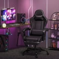 thumbnail image 2 of WYDK Gaming Chair, Video Game Chair with Footrest and Massage Lumbar Support, Ergonomic Computer Chair Height Adjustable with Swivel Seat and Headrest (Dark Black), 2 of 7