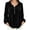 *Black, variant on Women's Velvet V Neck Long Sleeve Blouse with Ruffle Trim ,Elegant Vintage Shirt for Fall Winter ,Women's Plus XXL