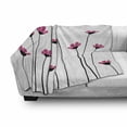 thumbnail image 3 of Garden Soft Flannel Fleece Blanket, Pink Daisy Blossoms Flowery Field Meadow Inspired Romantic Scenic Nature Print, Cozy Plush for Indoor and Outdoor Use, 50" x 70", Pink Black White, by Ambesonne, 3 of 6