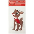 thumbnail image 5 of Northlight 8" Rudolph in Red Scarf Double Sided Gel Window Cling Decoration, 5 of 6
