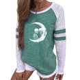thumbnail image 4 of Camisas sexy para mujer Cuello redondo Manga larga Tops Impreso Blusa regular Fridja fjkfkj1849, 4 of 6