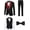 Black Red, variant on 5 Pieces Suit for Men Slim Fit Tuxedos Single Breasted Blazer Wedding Prom Tux Shawl Lapel Blazer Vest Pants Shirt Set