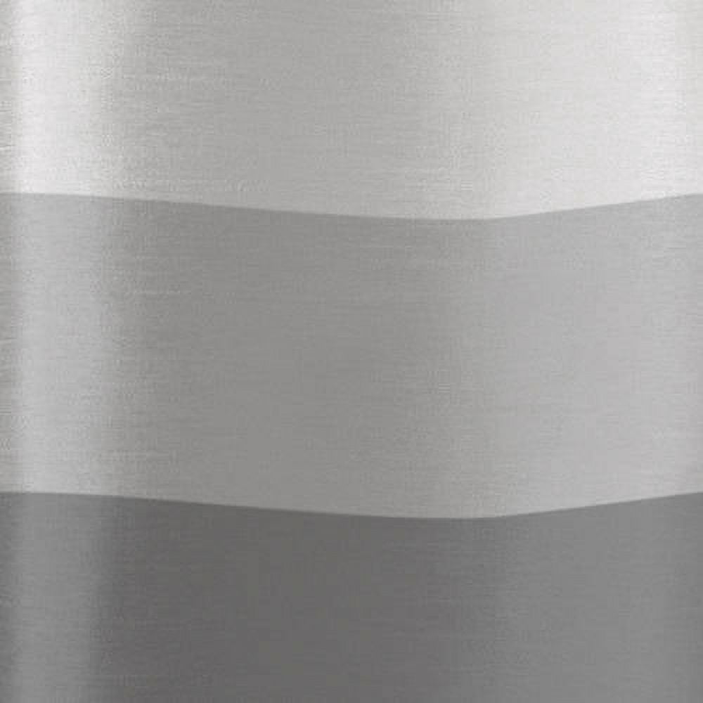 Exclusive Home Chateau Striped Faux Silk Grommet Top Curtain Panel Pair, 54"x108", Black Pearl