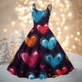 thumbnail image 2 of LWavelet 2026 Valentine's Romantic Wrap Maxi Dress, Women's Love Heart Rose Print Sleeveless Flowy Trendy Sundresses Dark Purple XL, 2 of 4