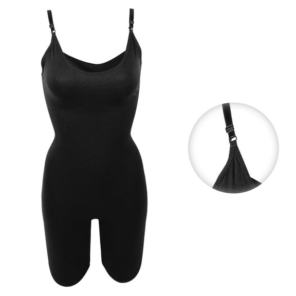 Vocoste Women Shapewear Tummy Control Full Bust Body Shaper Briefs Bodysuit Butt Lifter Thigh Black Size S