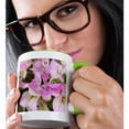 thumbnail image 2 of 3dRose, Bougainvilla Pink, 15oz Two-Tone Green Mug, 2 of 7