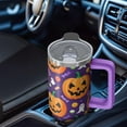 thumbnail image 5 of Halloween Mug, Bat Pumpkin Cup with Handle and Straw 30oz, Spooky Gift Travel Coffee Tumbler Insulated, 5 of 5