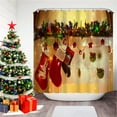 thumbnail image 5 of ITFABS Rideau de Douche Imprimé de Noël, Rideau de Suspension Imperméable Anti-Moisissure, 5 of 5