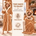 thumbnail image 6 of LOWLHOME Christmas Heated Robe for Women, Adjustable Temperature Wearable Heated Blanket, Soft Warm Flannel Fabric for Home Lounging and Winter Comfort, 6 of 6