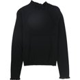 thumbnail image 1 of Free People Womens Ruffled Pullover Sweater, black, M, 1 of 2