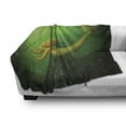thumbnail image 3 of Mermaid Soft Flannel Fleece Throw Blanket, Girl Fish Tail Swimming in the Deep Sea Fantasy World Artwork Print, Cozy Plush for Indoor and Outdoor Use, 60" x 80", Dark Green Ginger Green, by Ambesonne, 3 of 6