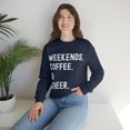 thumbnail image 4 of Cheer Mom Sweatshirt, Cheer Mom Hoodie, Weekends, Coffee, Cheerleading Mom, 4 of 5