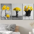 thumbnail image 3 of wall26 - Yellow Flowers in Vases - Canvas Art Wall Art - 16"x24" x 3 Panels, 3 of 5