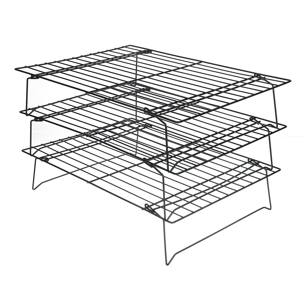 3Tier Nonstick Baking Cooling Rack Stackable Cooling Rack Cross Grid