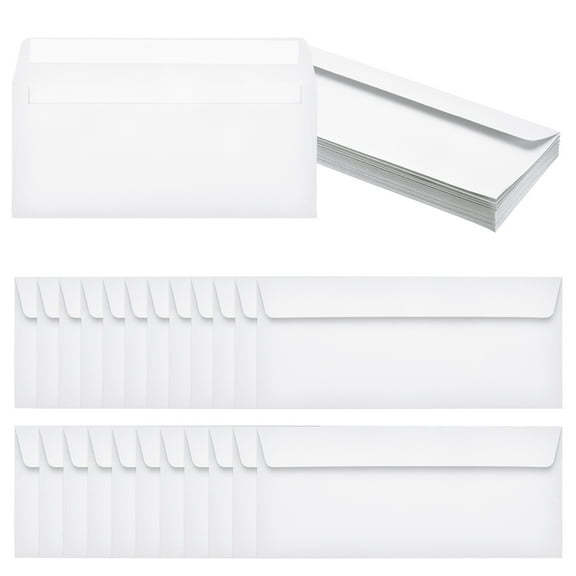 Uxcell 24 Pack White #10 Business Envelopes, Colored Self Seal Letter Size