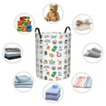 thumbnail image 4 of Sikiie Hello Summer Cat Print Round Dirty Clothes Basket, Waterproof Standing Foldable Storage Basket, for Laundry Room, Bedroom, Bathroom Storage-Medium, 4 of 6