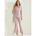 thumbnail image 4 of DARING DIVA Women's 2 Pcs Notched Lapel Blazer Work Suit Set S Pink, 4 of 6