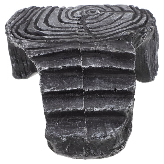XIBUFE 2026 New Turtle Terrace Basking Rock for Tank Habitat Aquarium Decor the Animal Animals Rocks for Aquarium Dark Grey