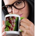 thumbnail image 2 of 3drose, France, Alsace, Eguisheim. a Bunch of Gewurztraminer Grapes in Alsace., 11oz Two-tone Green Mug, 2 of 6